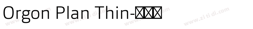 Orgon Plan Thin字体转换
